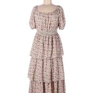 anthropologie GAL MEETS GLAM luciana floral tiered maxi dress 0